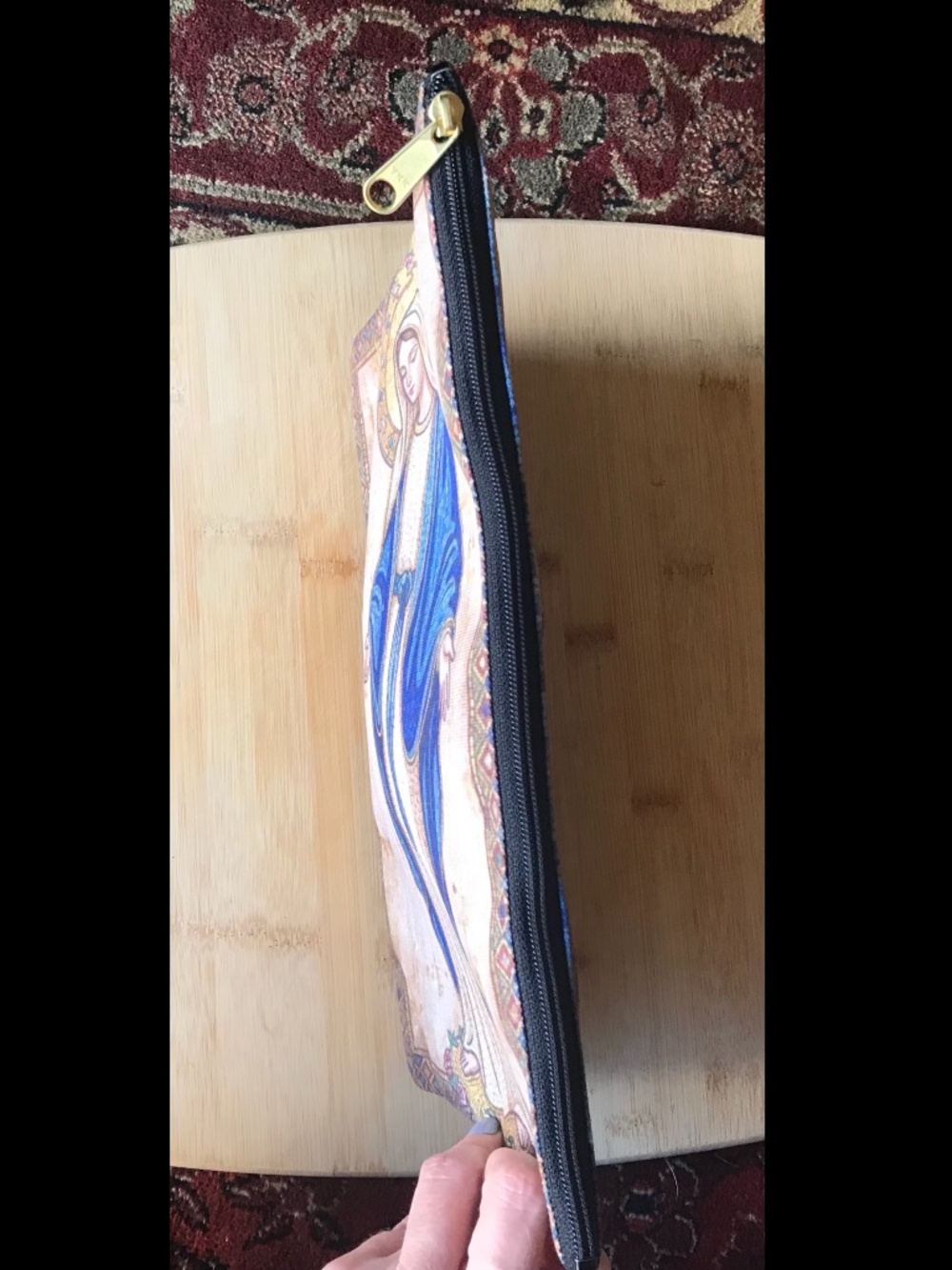 Virgin Mary / Mother Mary / Madonna Cosmetic Rosary Pouch Confirmation Gift - Picture 4 of 6